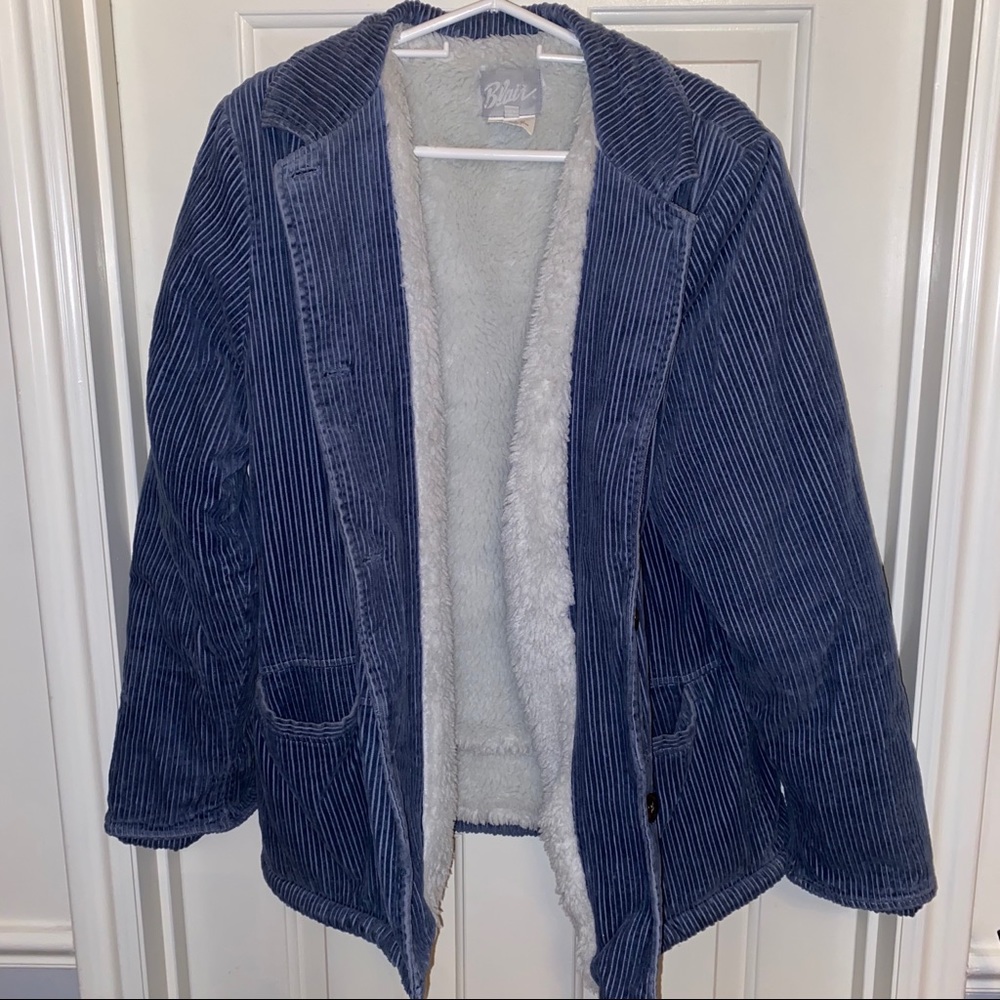 Vintage Corduroy Fur Jacket Coat